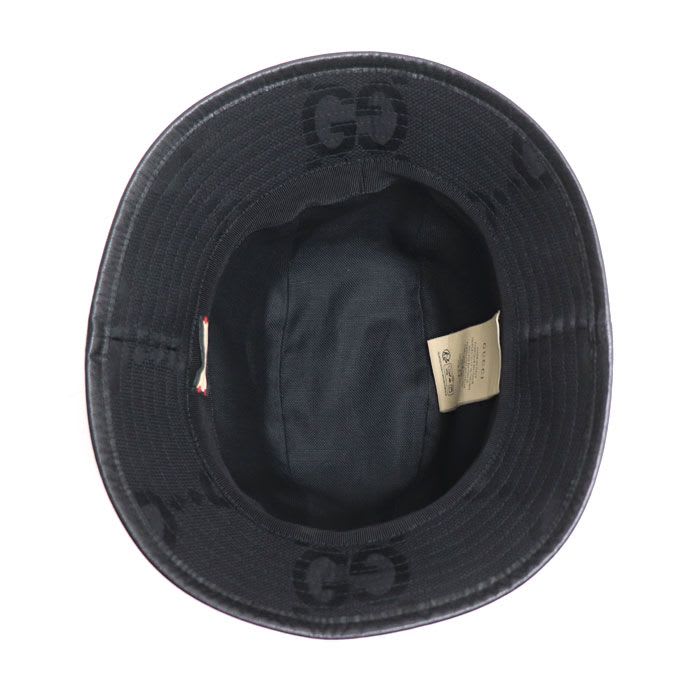 Gucci Jumbo GG Canvas Bucket Hat Black L Unisex