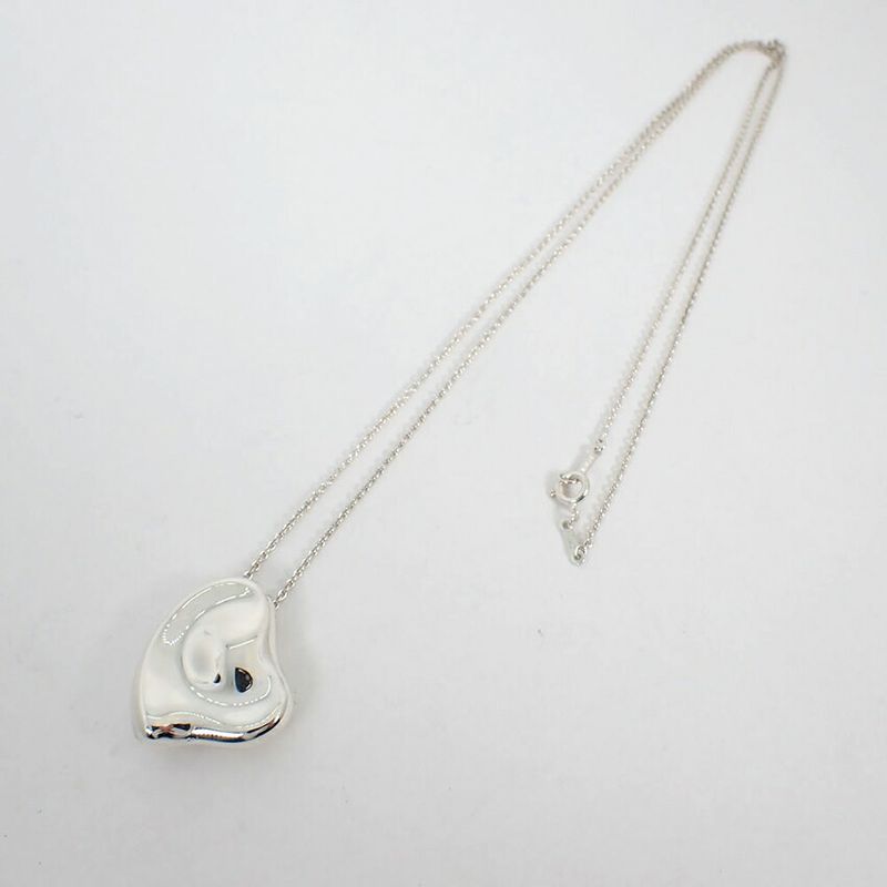 Tiffany & Co 925 Full Heart Pendant Necklace j107-2