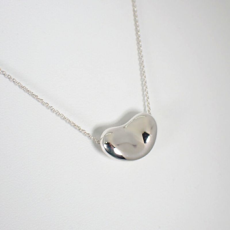 Tiffany & Co 925 Bean Pendant Necklace j107-8
