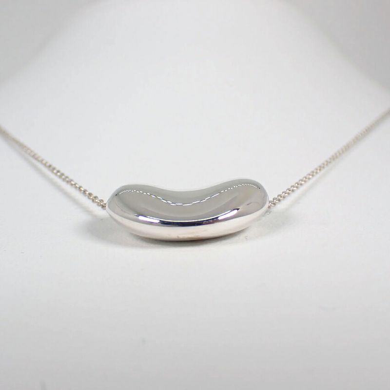 Tiffany & Co 925 Bean Pendant Necklace j107-8