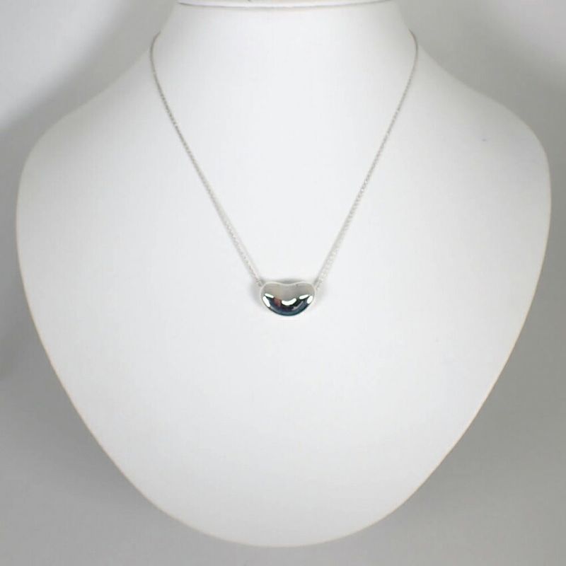 Tiffany & Co 925 Bean Pendant Necklace j107-8