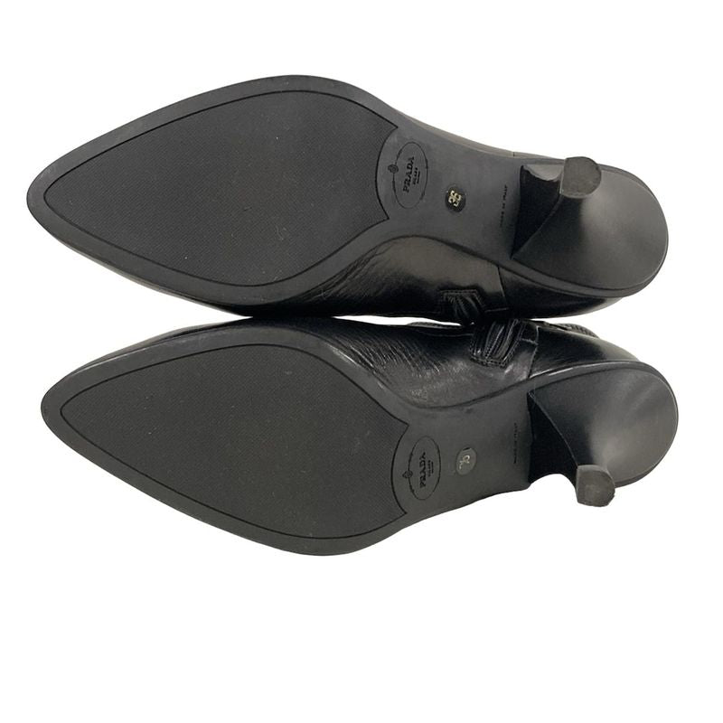 Prada Short Boots 36 Women - Black Leather