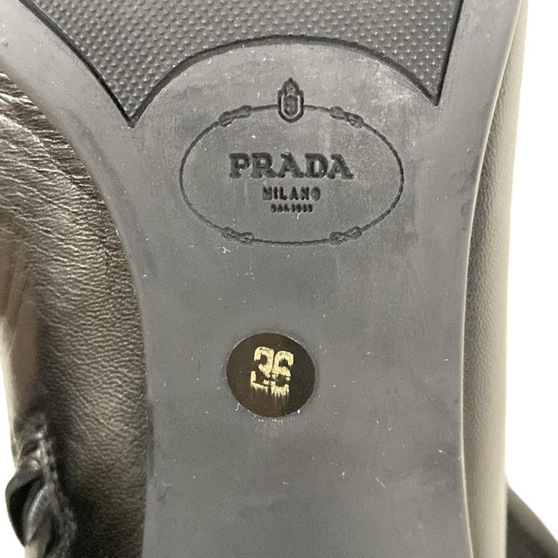 Prada Short Boots 36 Women - Black Leather