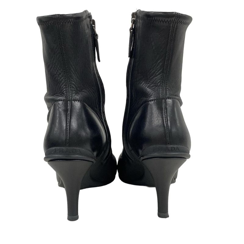 Prada Short Boots 36 Women - Black Leather