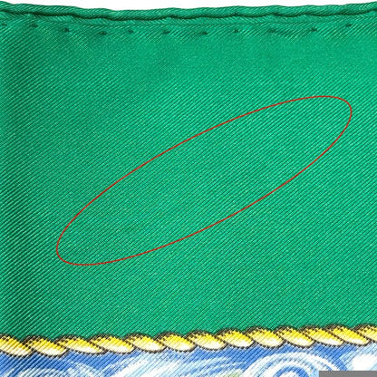 Hermes Scarf Carre90 Vive Le Vent Blow Into the Wind Women'S Brand Silk Green