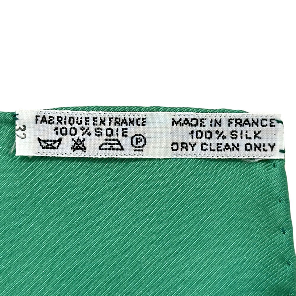 Hermes Scarf Carre90 Vive Le Vent Blow Into the Wind Women'S Brand Silk Green