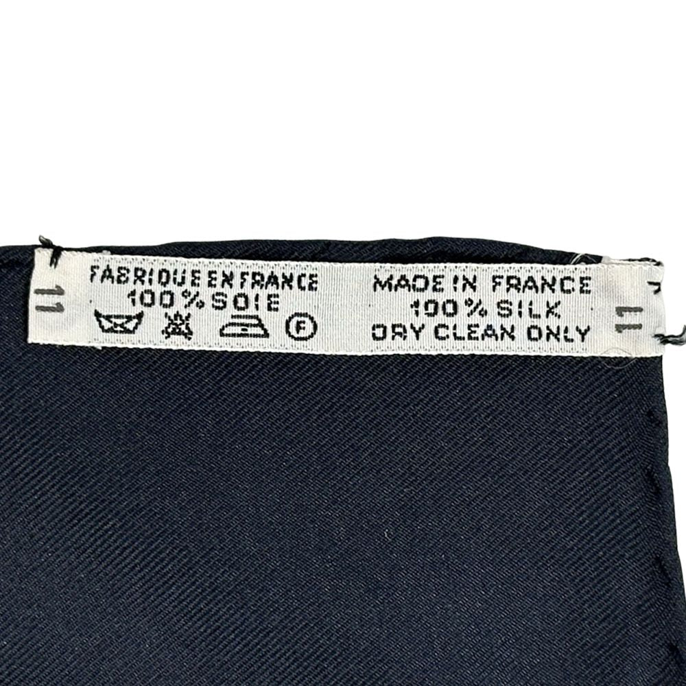 Hermes Scarf Carre90 Les Rubans Du Cheval Horse Ribbon Women'S Brand Silk Black