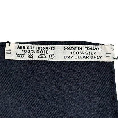 Hermes Scarf Carre90 Les Rubans Du Cheval Horse Ribbon Women'S Brand Silk Black