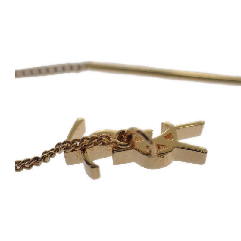 Saint Laurent Cassandra Leather Earring Earrings Chain Metal