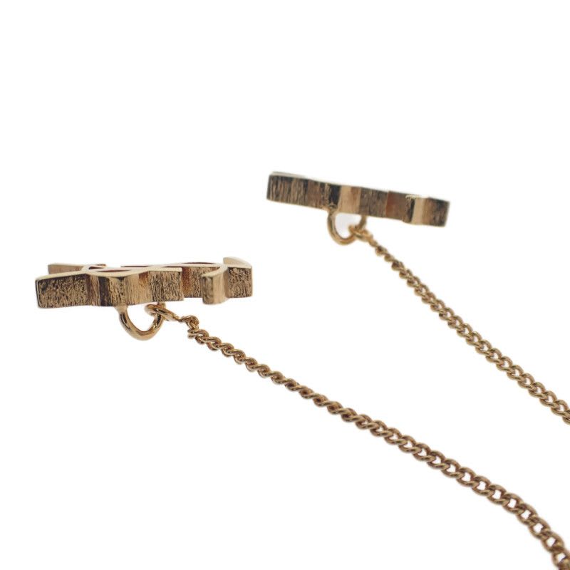 Saint Laurent Cassandra Leather Earring Earrings Chain Metal