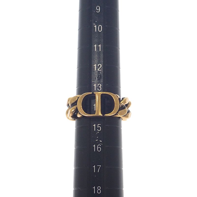 Dior 30 Montaigne L R0939 Mtgmt Ring GP Gold Ladies CD Signature Logo