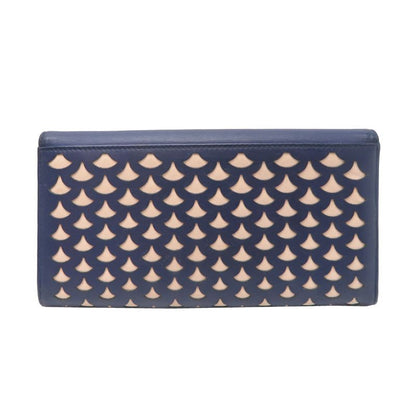 Bulgari Long Isabella Rossellini Navy Wallet