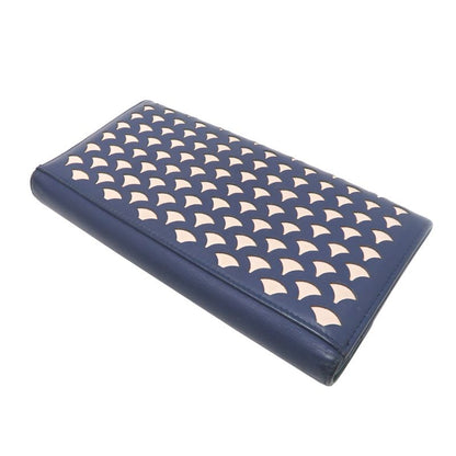 Bulgari Long Isabella Rossellini Navy Wallet
