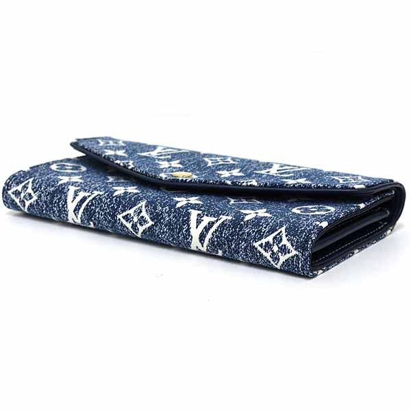 Louis Vuitton Portefeuille Sarah Long Wallet Monogram Jacquard Denim