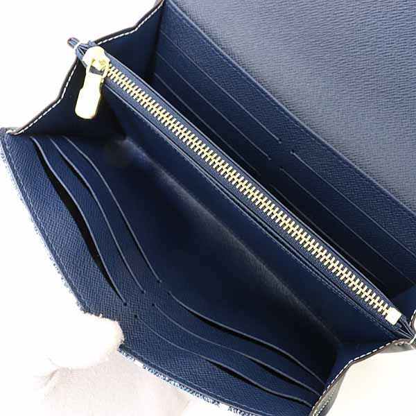 Louis Vuitton Portefeuille Sarah Long Wallet Monogram Jacquard Denim
