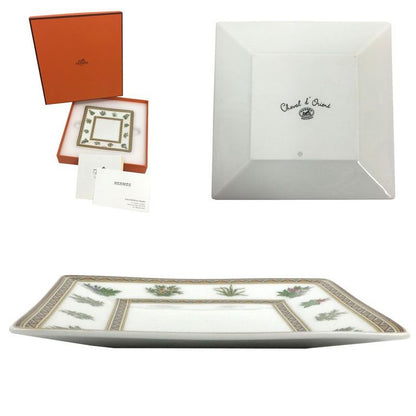 Sale Unused Hermes Schwardrian Square Plate Tray Square Plate Aq7524