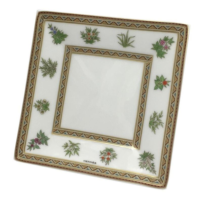 Sale Unused Hermes Schwardrian Square Plate Tray Square Plate Aq7524