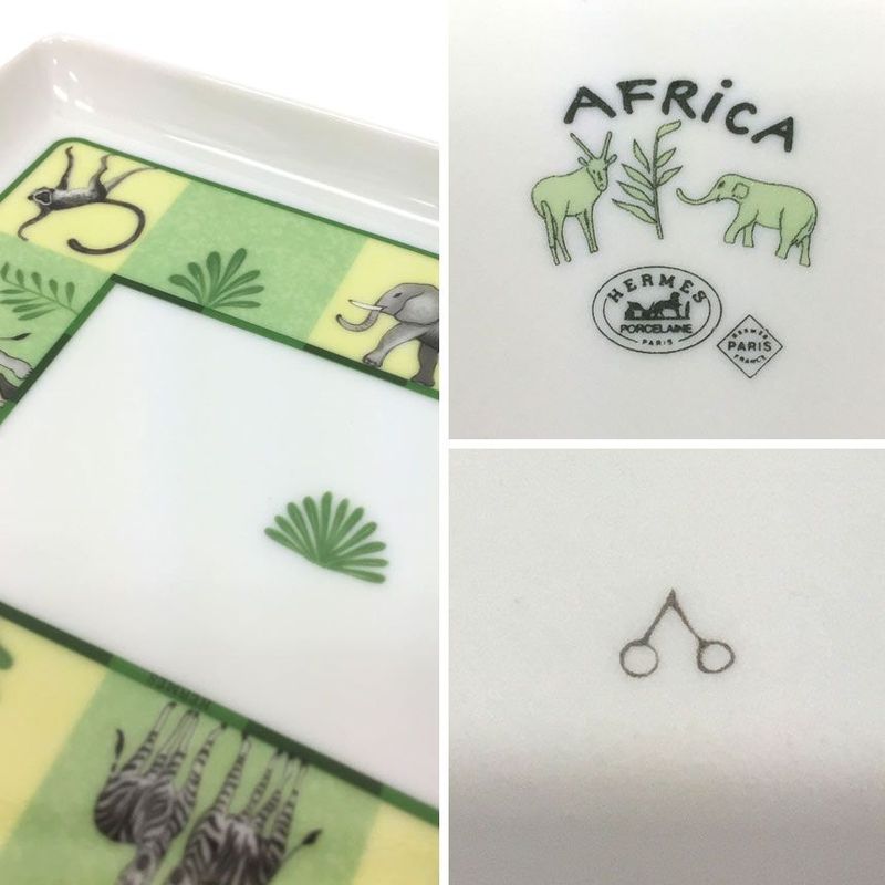 Sale Unused Hermes Africa Green Tray Accessory Case Aq7525