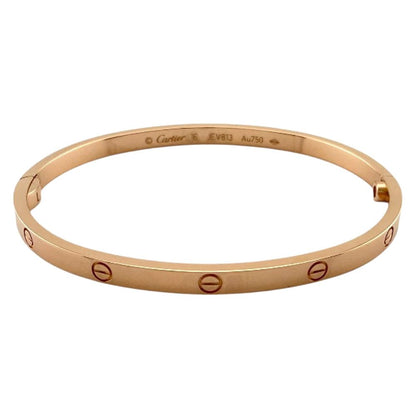 Cartier Love Bracelet Small Bangle 18k K18 Pink Gold Ladies Cartier Used Cartier