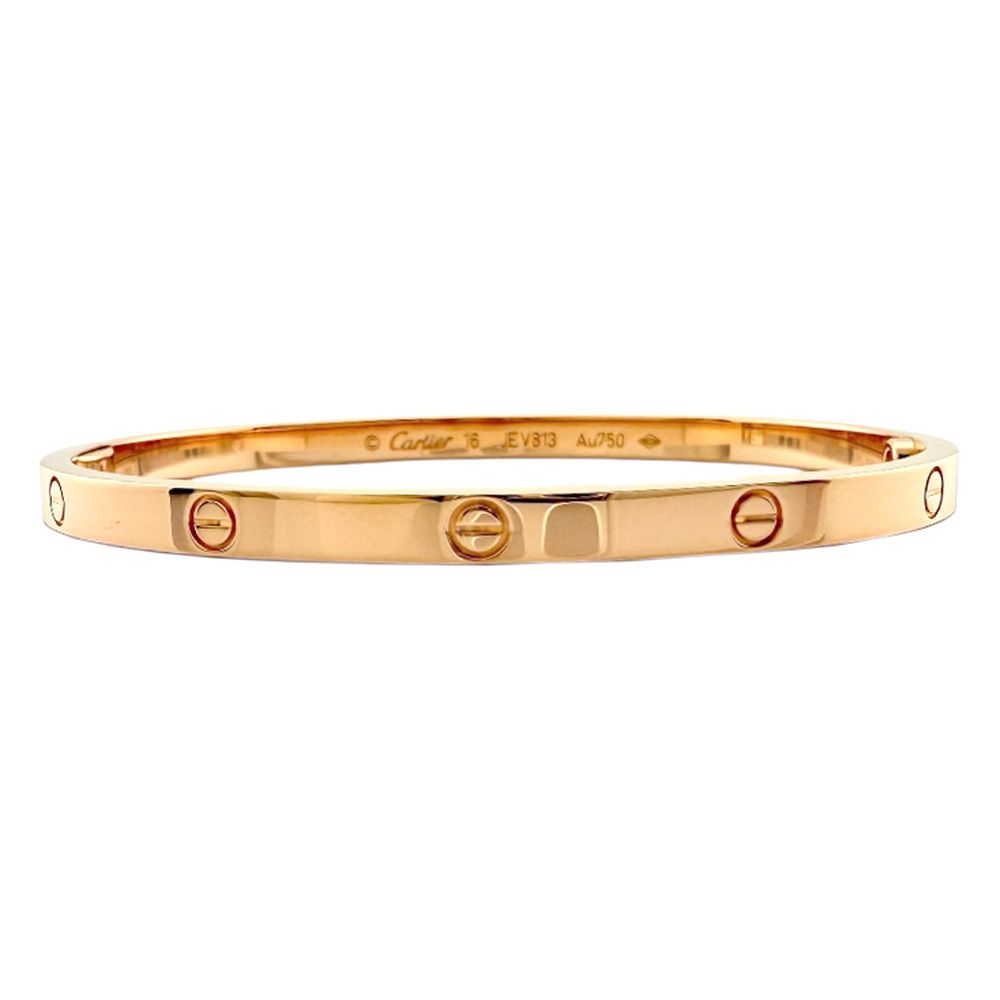 Cartier Love Bracelet Small Bangle 18k K18 Pink Gold Ladies Cartier Used Cartier