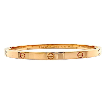 Cartier Love Bracelet Small Bangle 18k K18 Pink Gold Ladies Cartier Used Cartier