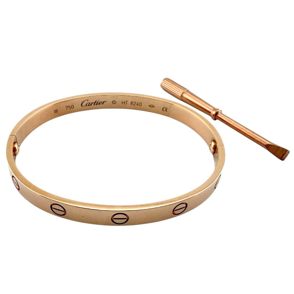 Cartier Love Bracelet with Driver Bangle 18k K18 Pink Gold Ladies Cartier Used