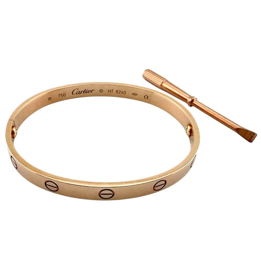 Cartier Love Bracelet with Driver Bangle 18k K18 Pink Gold Ladies Cartier Used