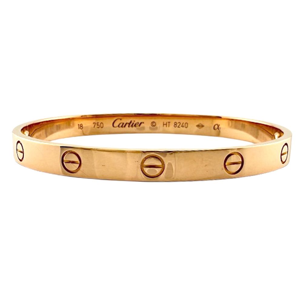 Cartier Love Bracelet with Driver Bangle 18k K18 Pink Gold Ladies Cartier Used