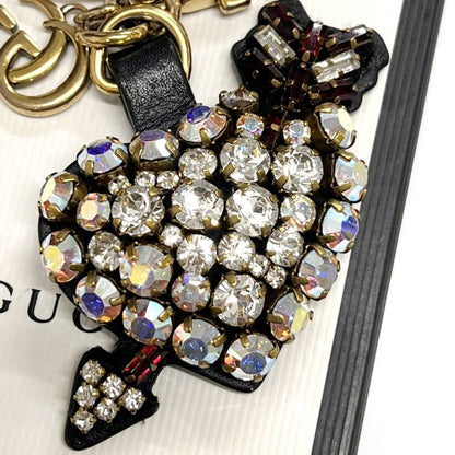 Gucci Key Folder Charm Stone Heart Leather 02 Bs356