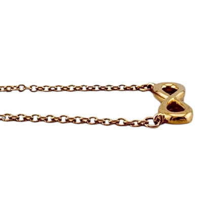 Tiffany Infinity Necklace 18k K18 Pink Gold Women's Tiffany & Co Used Tiffany