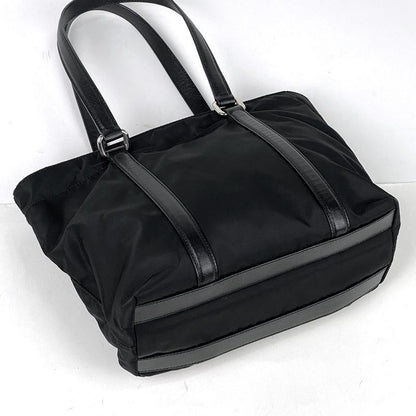 Prada Logo Plate Tote Shoulder Bag Tote Bag Nylon Nero (Black) Women