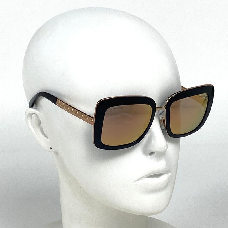 Chanel Coco Mark Sunglass Es Matelasse Sunglass Es Plastic Black 5369 Ladies