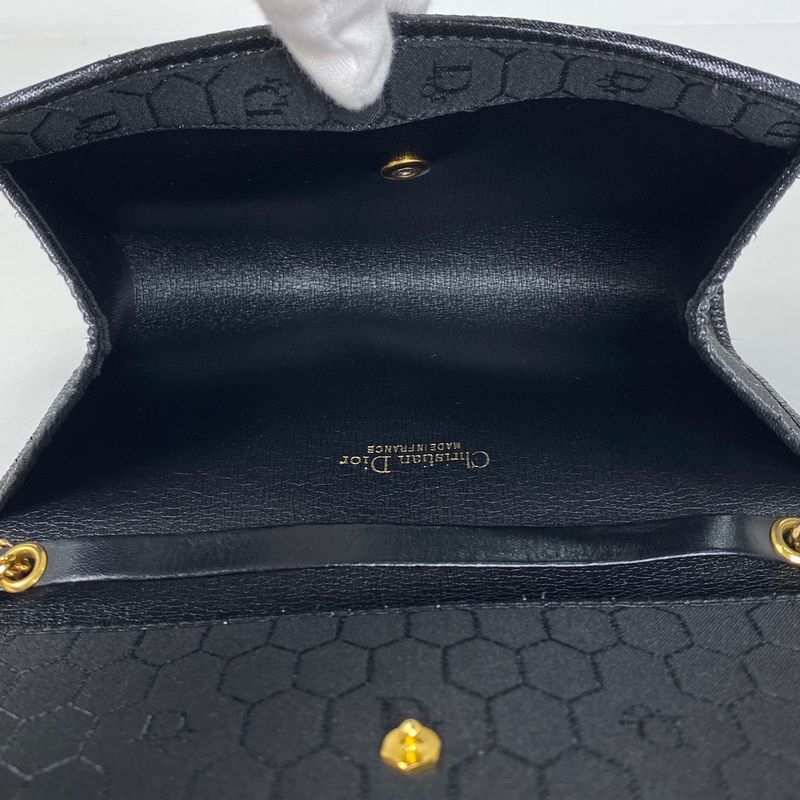 Christian Dior Honeycomb Pattern Chain Shoulder Bag 2way Clutch Bag Shoulder