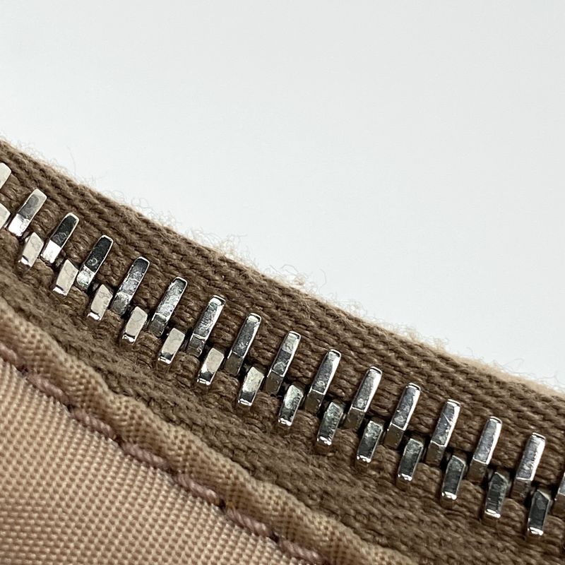 Prada Logo Plate Handbag Nylon Beige Women