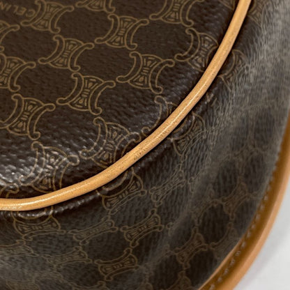 Celine Macadam Pattern Shoulder Bag Crossbody Shoulder Bag Coated Canvas Brown