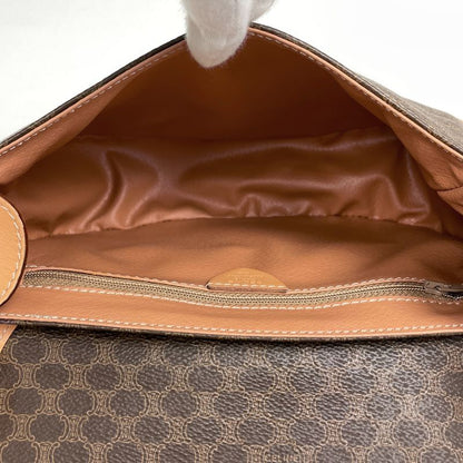 Celine Macadam Pattern Shoulder Bag Crossbody Shoulder Bag Coated Canvas Brown