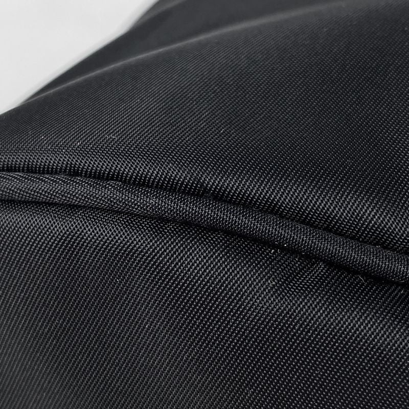 Prada Logo Plate Shoulder Bag 2way Draw String Shape Shoulder Bag Nylon Nero