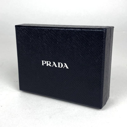 Prada Logo Plate Card Case Card Holder Leather Nero in Black 1m1211 Women