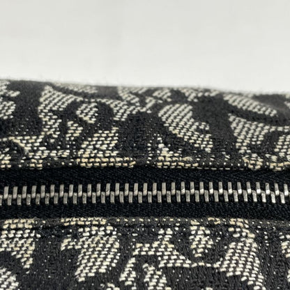 Christian Dior Trotter Pattern Handbag Pouch Handbag Canvas Black Women