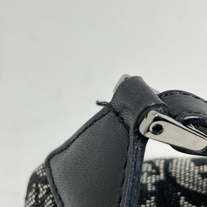 Christian Dior Trotter Pattern Handbag Pouch Handbag Canvas Black Women