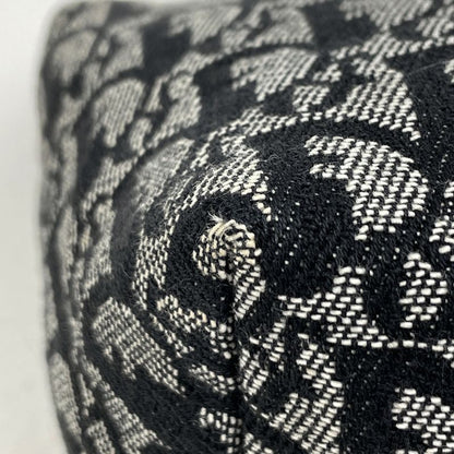 Christian Dior Trotter Pattern Handbag Pouch Handbag Canvas Black Women