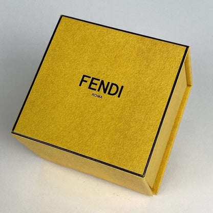 Fendi Orlock Ring Rings Rhinestone Zircon Strass Ring Size 13 Silver Plated