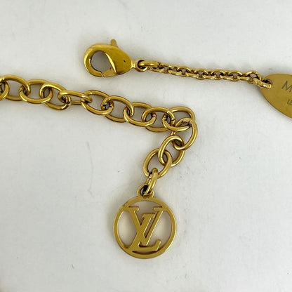 Louis Vuitton Escential V Bracelet Logo Bangle Chain Bracelet GP Gold Ladies