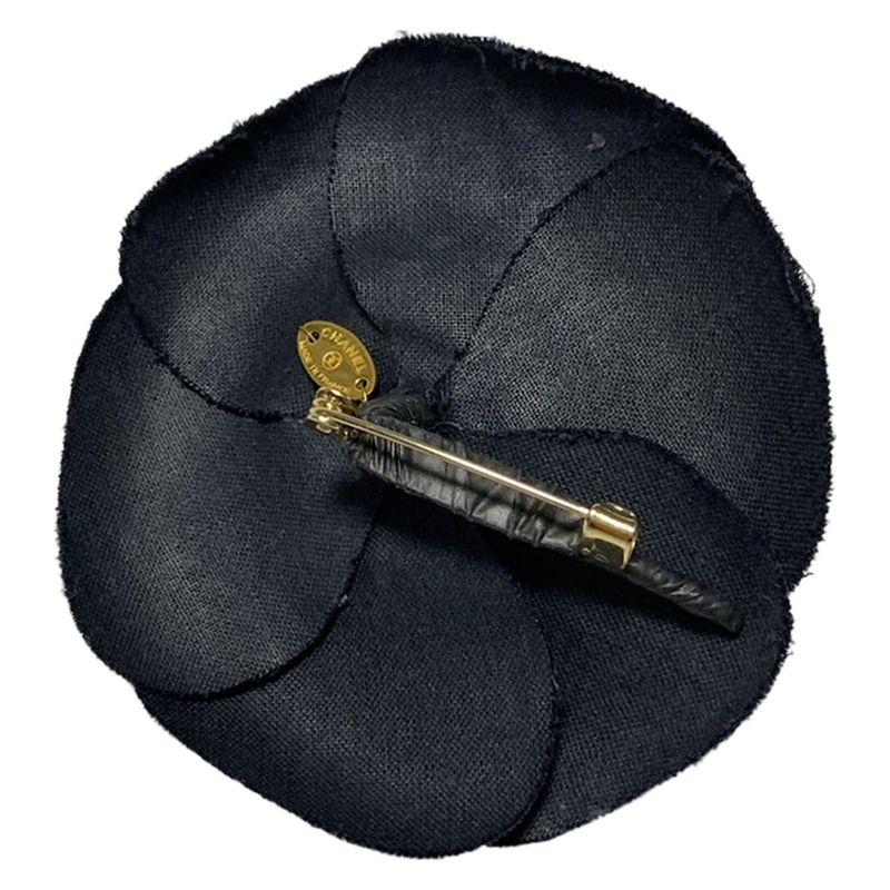 Chanel Corsage Camellia Dark Navy and Gold