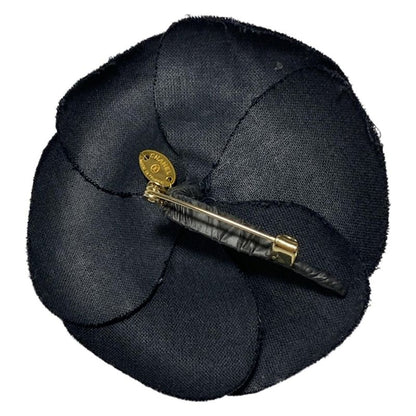 Chanel Corsage Camellia Dark Navy and Gold