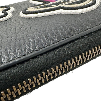 Gucci Wallet Men'S Brand Long Wallet Leather Petit Marmont Dragon Ufo Black