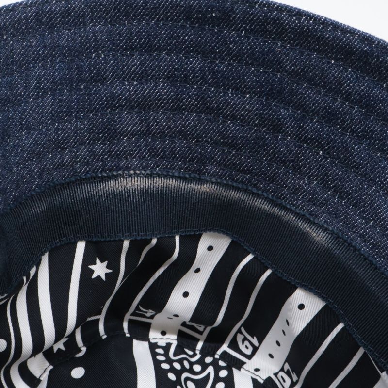 Hermes Helen Silky Denim Pocket Bucket Hat 57