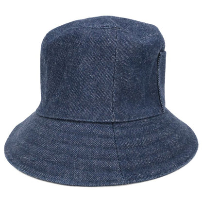 Hermes Helen Silky Denim Pocket Bucket Hat 57