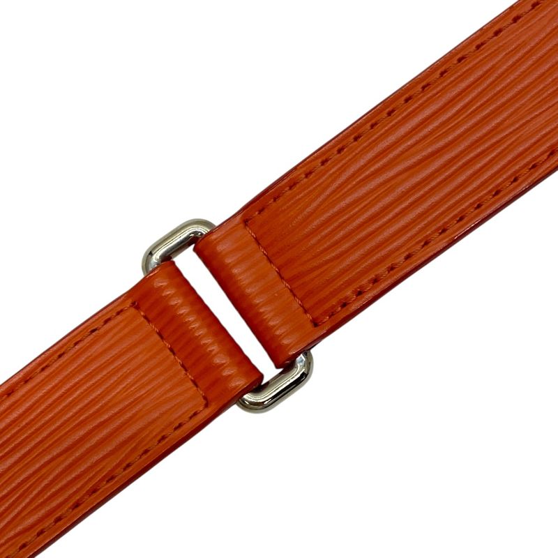 Louis Vuitton Epi Belt Accessories Logo Leather Orange Silver M9552 Louis