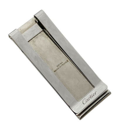 Cartier C De Cartier Decor Money Clip Accessory Logo Pattern Metal Silver